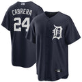 Custom #24 Navy DET Baseball Shirt Top