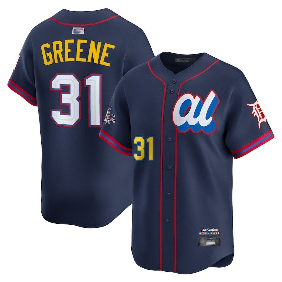 Custom #31 Navy All Star DET Baseball Shirt Top