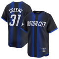 Custom #31 Navy City Connect DET Baseball Shirt Top