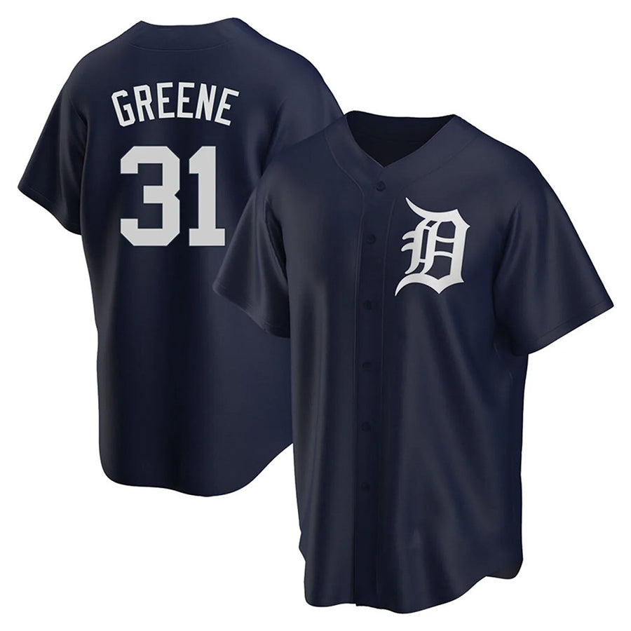 Custom #31 Navy DET Baseball Shirt Top