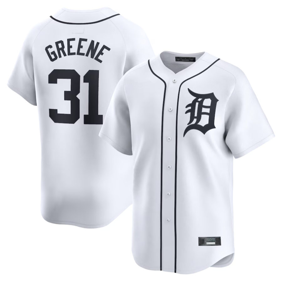 Custom #31 White DET Baseball Shirt Top