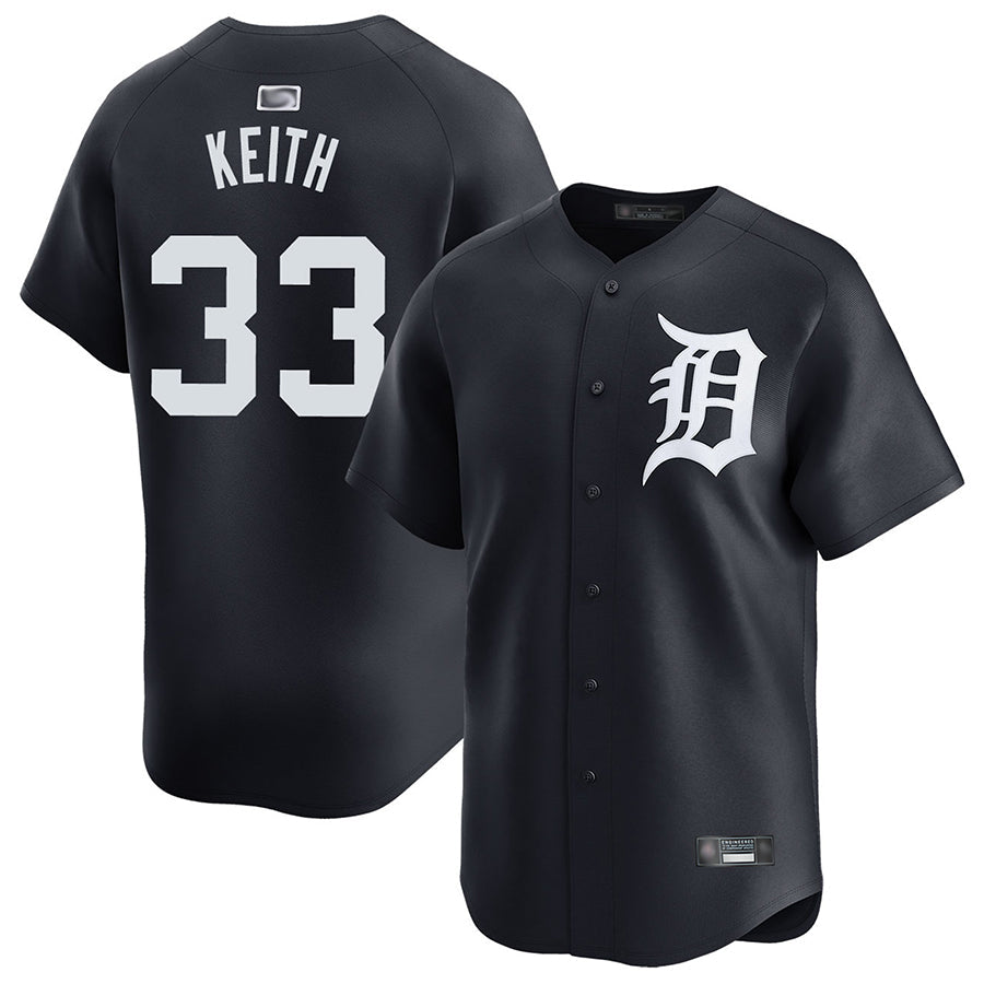 Custom #33 Black DET Baseball Shirt Top