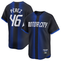 Custom #46 Navy City Connect DET Baseball Shirt Top