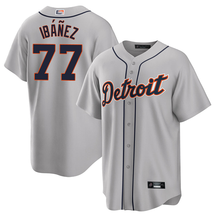 Custom #77 Gray DET Baseball Shirt Top