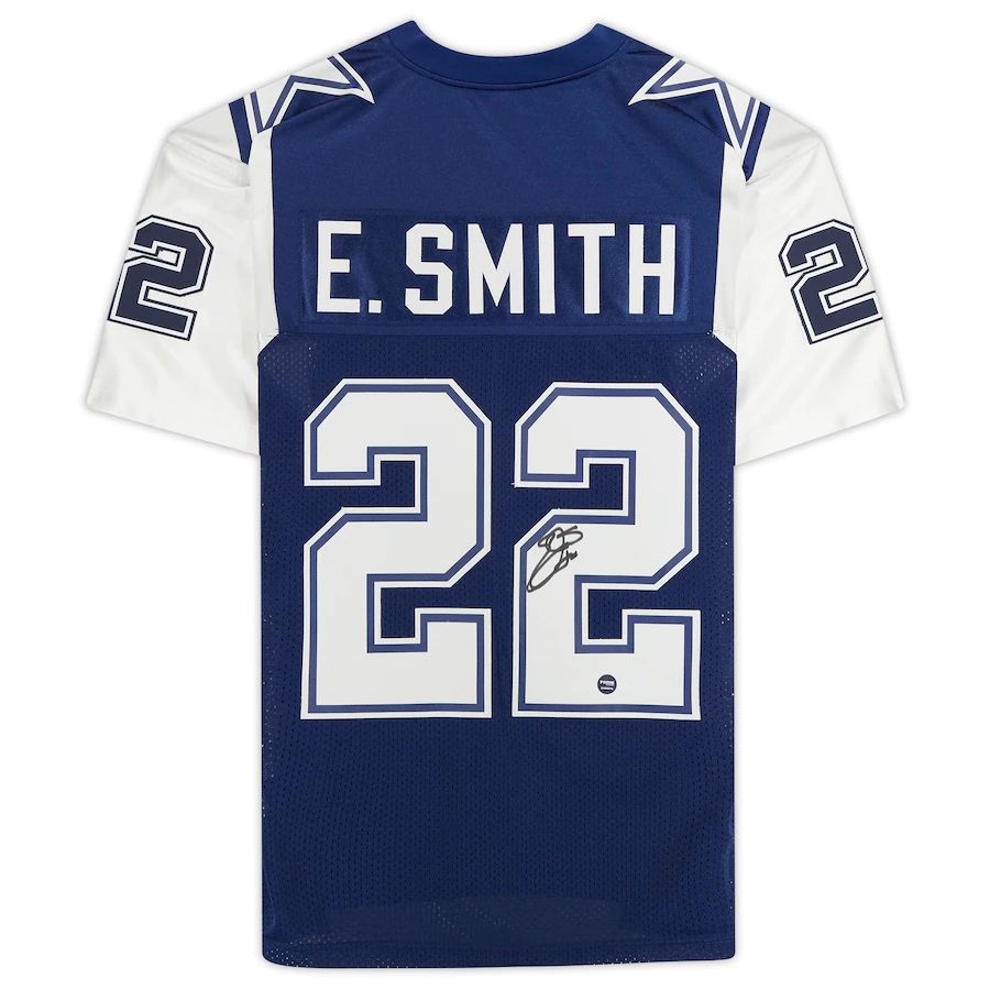 D.Cowboys #22 Emmitt Smith Supporters Authentic Navy Mitchell & Ness Authentic 1995 Throwback Jersey Stitched American Football Jerseys