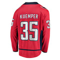 W.Capitals #35 Darcy Kuemper Supporters Branded Home Breakaway Player Jersey Red Stitched American Hockey Jerseys