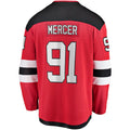 NJ.Devils #91 Dawson Mercer Supporters Branded Home Breakaway Jersey Red Stitched American Hockey Jerseys