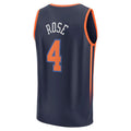 NY.Knicks #4 Derrick Rose Supporters Branded 2022-23 Fast Break Replica Jersey Statement Edition Navy Stitched American Basketball Jersey