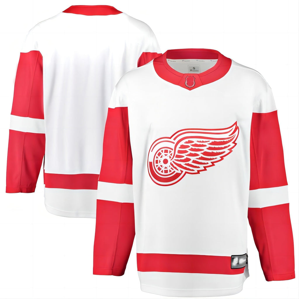 D.Red Wings Supporters Branded Breakaway Away Jersey White Stitched American Hockey Jerseys