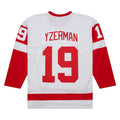Custom #19 White DET Hockey Shirt Top