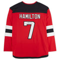 NJ.Devils #7 Dougie Hamilton Supporters Authentic Autographed Supporters Breakaway Jersey Red Stitched American Hockey Jerseys