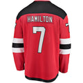 NJ.Devils #7 Dougie Hamilton Supporters Branded Home Premier Breakaway Player Jersey Red Stitched American Hockey Jerseys