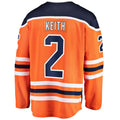E.Oilers #2 Duncan Keith Supporters Branded Breakaway Player Jersey Orange Stitched American Hockey Jerseys