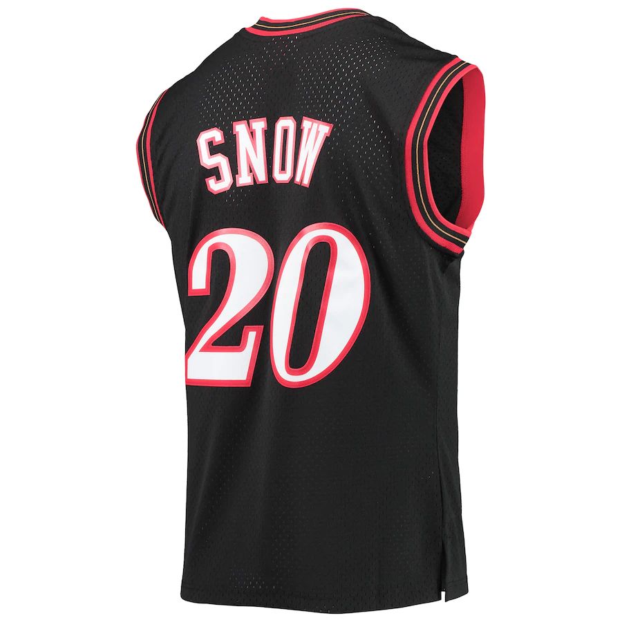 PH.76ers #20 Eric Snow Mitchell & Ness 2000-01 Hardwood Classics Swingman Jersey Black Stitched American Basketball Jersey