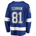 TB.Lightning #81 Erik Cernak Supporters Branded Home Breakaway Player Jersey Blue Stitched American Hockey Jerseys