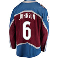C.Avalanche #6 Erik Johnson Supporters Branded Breakaway Player Jersey Burgundy Stitched American Hockey Jerseys