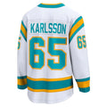SJ.Sharks #65 Erik Karlsson Supporters Branded Special Edition 2.0 Breakaway Player Jersey White Stitched American Hockey Jerseys