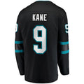 SJ.Sharks #9 Evander Kane Supporters Branded Alternate Premier Breakaway Player Jersey Black Stitched American Hockey Jerseys