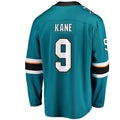 SJ.Sharks #9 Evander Kane Supporters Branded Premier Breakaway Player Jersey Teal Stitched American Hockey Jerseys