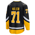 P.Penguins #71 Evgeni Malkin Supporters Branded 2021-22 Alternate Premier Breakaway Player Jersey Black Stitched American Hockey Jerseys