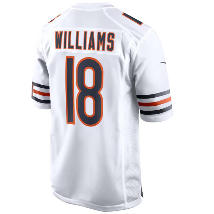 Custom #18 White CHI Football Shirt Top