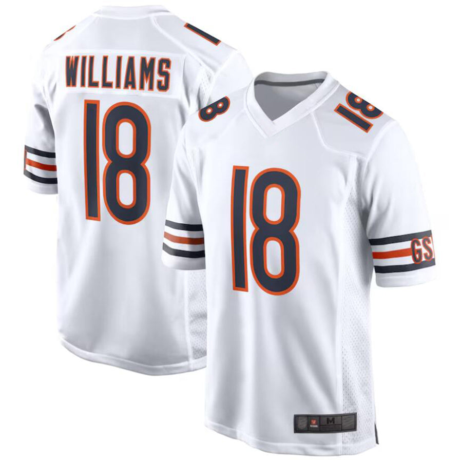 Custom #18 White CHI Football Shirt Top