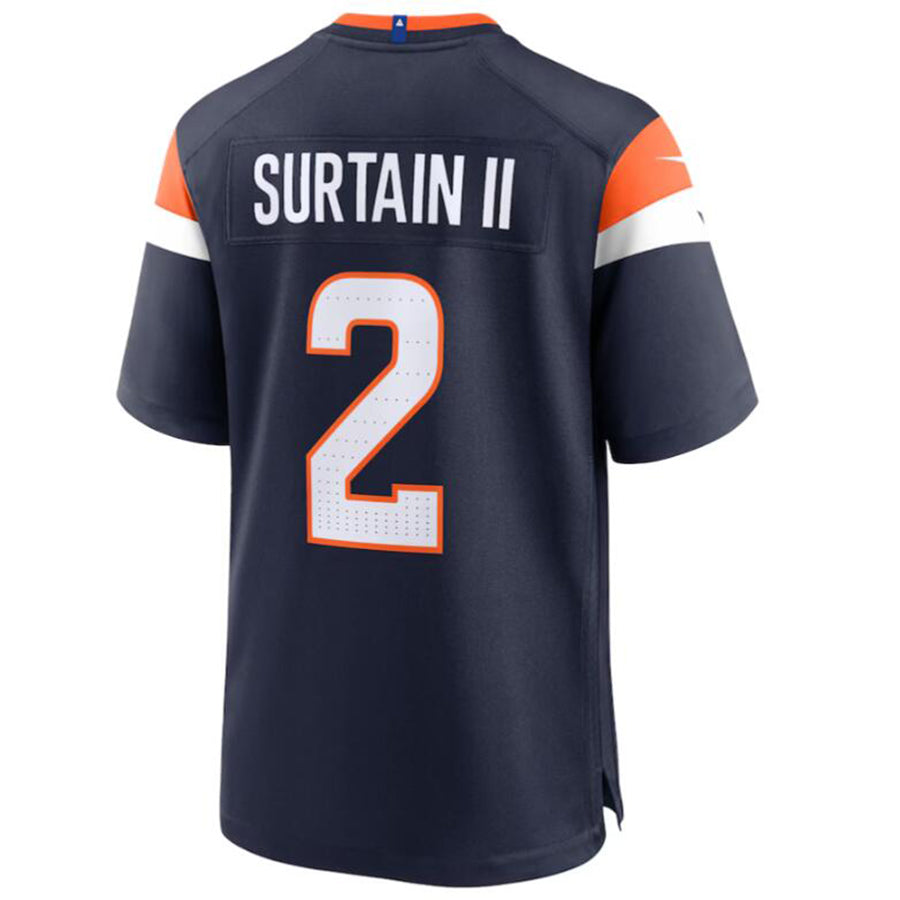 Custom #2 Navy DEN Football Shirt Top