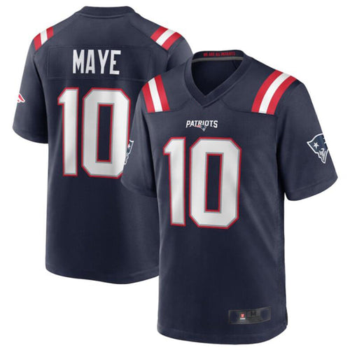 Custom #10 Navy NE Football Shirt Top