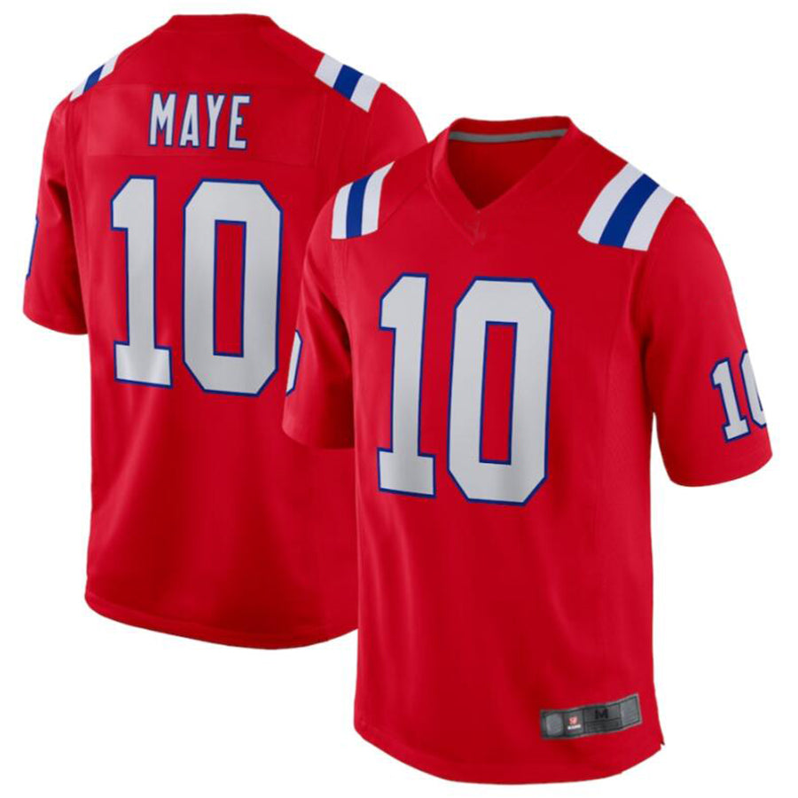 Custom #10 Red NE Football Shirt Top