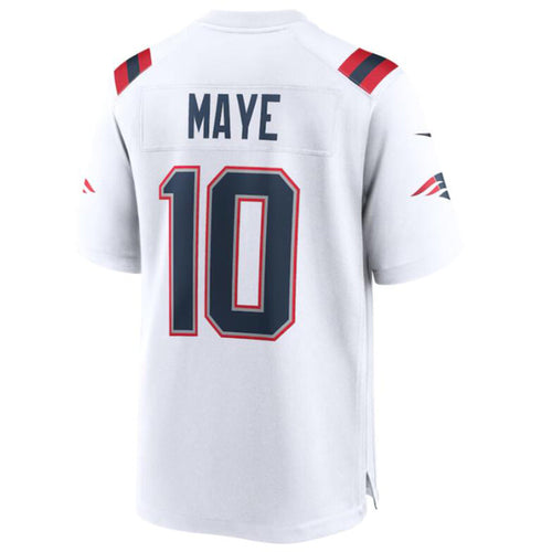 Custom #10 White NE Football Shirt Top