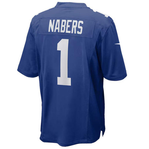 Custom #1 Royal NYG Football Shirt Top