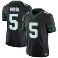 Custom #5 Black NYJ Football Shirt Top