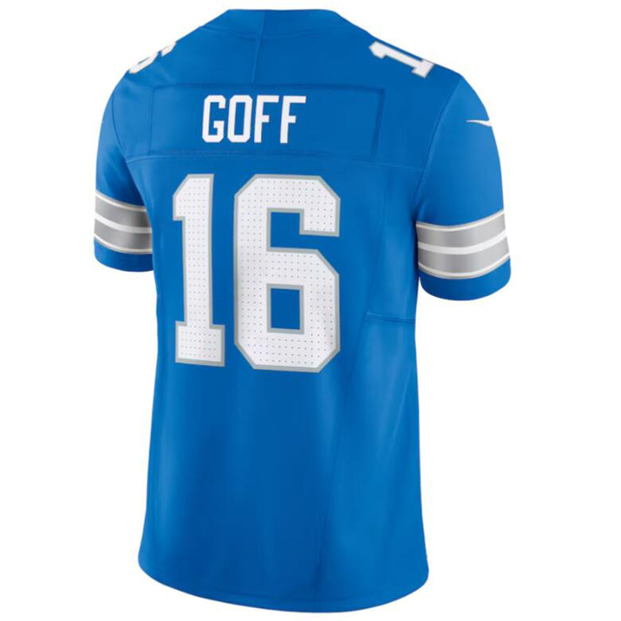 Custom #16 Blue DET Football Shirt Top