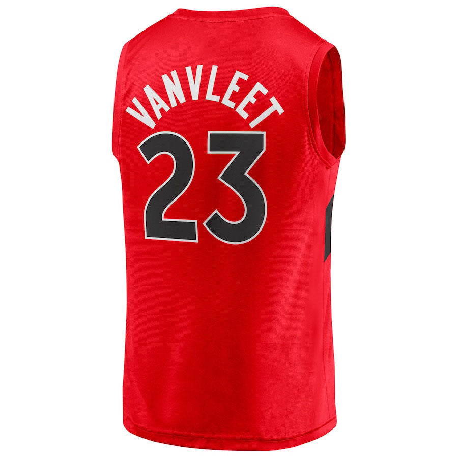 T.Raptors #23 Fred VanVleet Supporters Branded  Fast Break Replica Player Jersey Red Icon Edition Stitched American Basketball Jersey