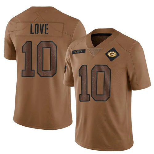 Custom #10 Brown GB Football Shirt Top