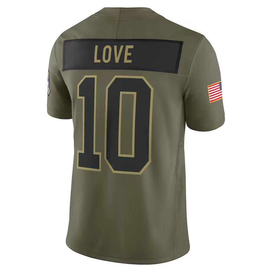 Custom #10 Olive GB Football Shirt Top