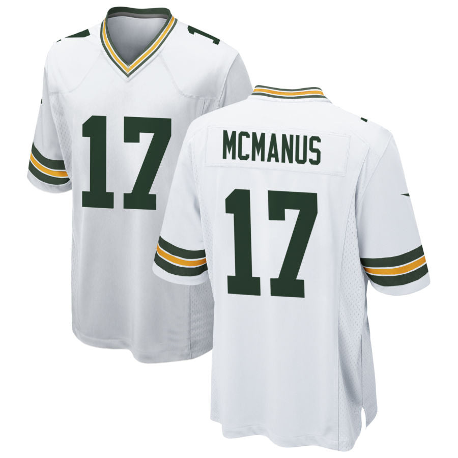 Custom #17 White GB Football Shirt Top
