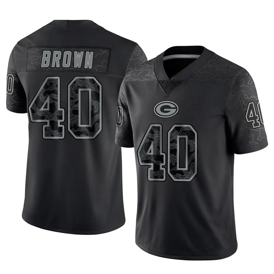 Custom #40 Black GB Football Shirt Top