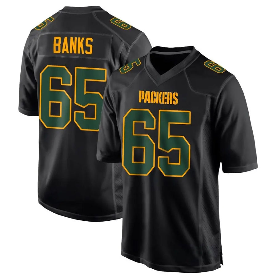 Custom #65 Black GB Football Shirt Top