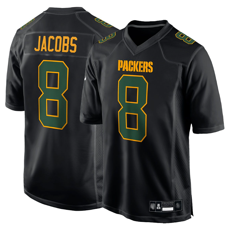 Custom #8 Black GB Football Shirt Top