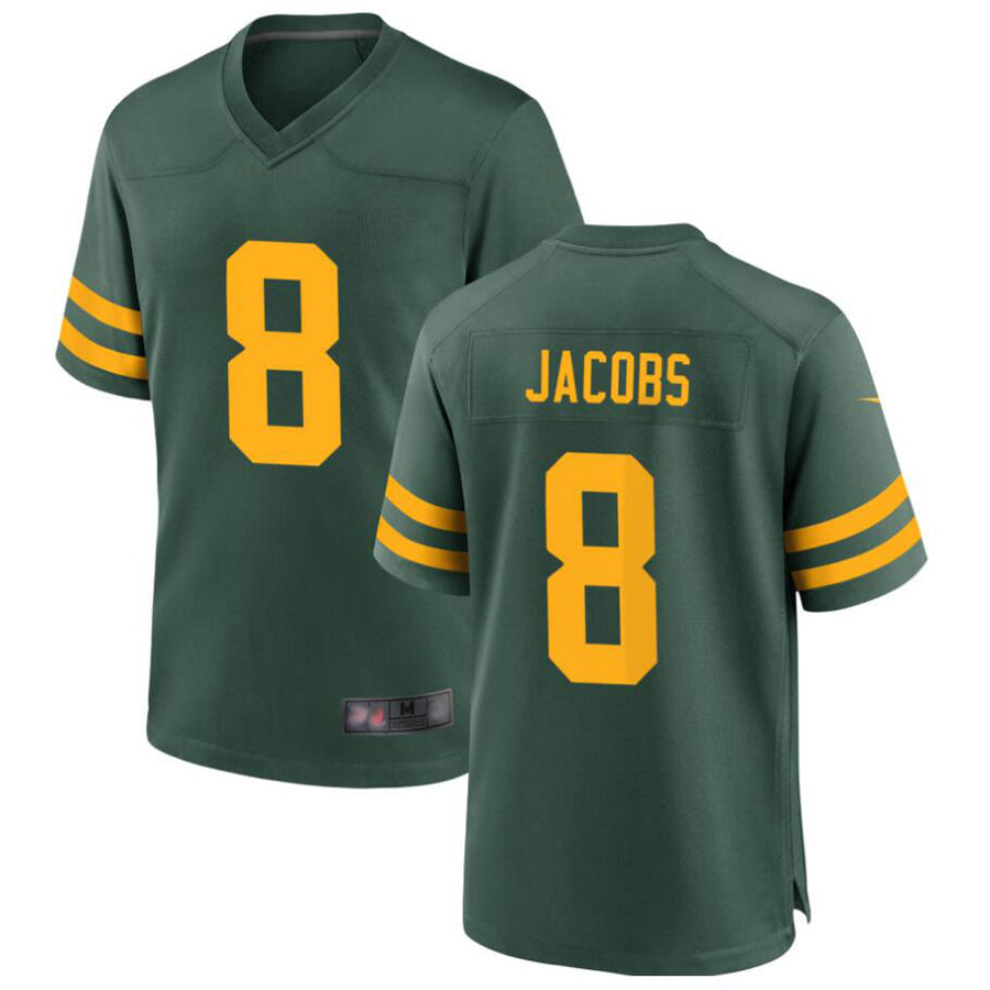 Custom #8 Green GB Football Shirt Top