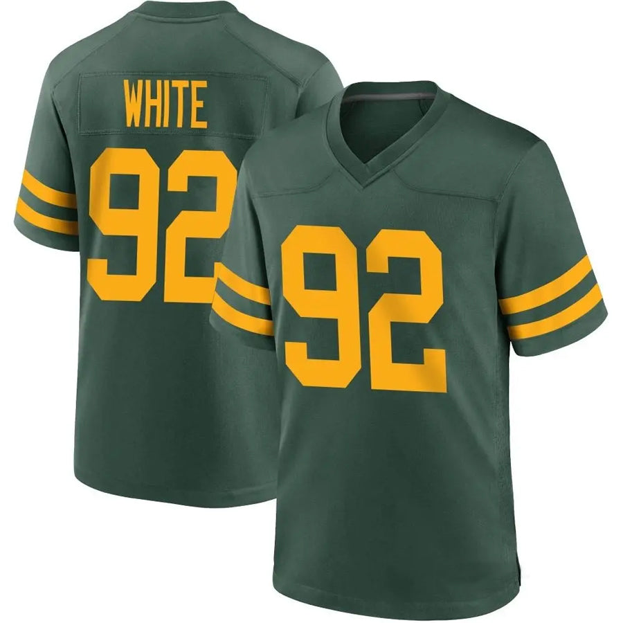 Custom #92 White GB Football Shirt Top