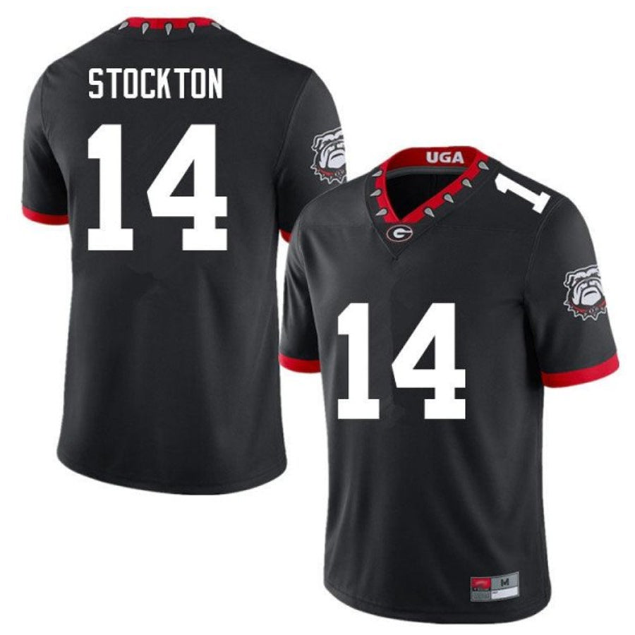 Custom #14 Black UGA Football Shirt Top