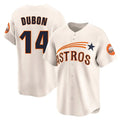 Custom #14 Cream HOU Baseball Shirt Top