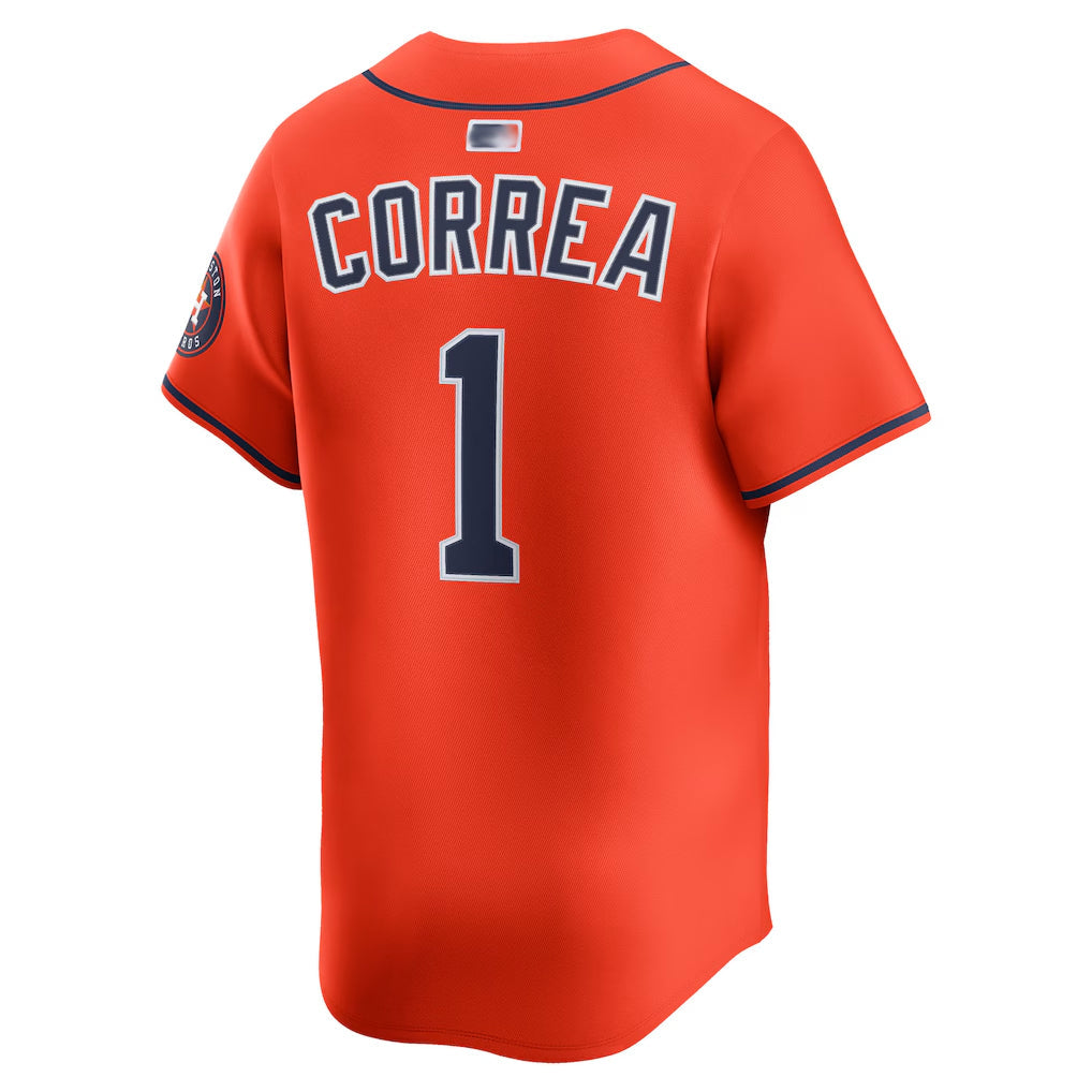 Custom #1 Orange HOU Baseball Shirt Top