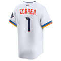 Custom #1 White City Connect HOU Baseball Shirt Top