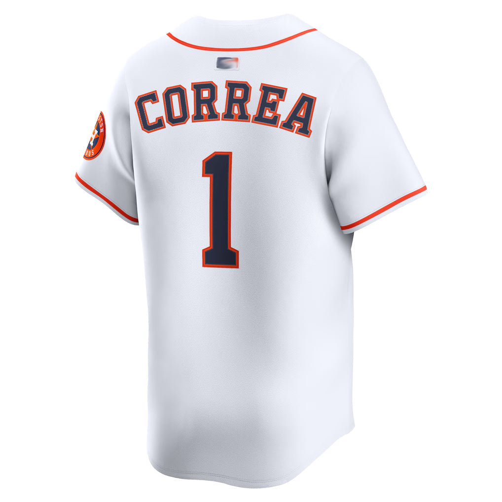 Custom #1 White HOU Baseball Shirt Top