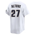 Custom #27 White Throwback HOU Baseball Shirt Top