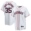 Custom #35 White HOU Baseball Shirt Top