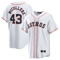 Custom #43 White HOU Baseball Shirt Top